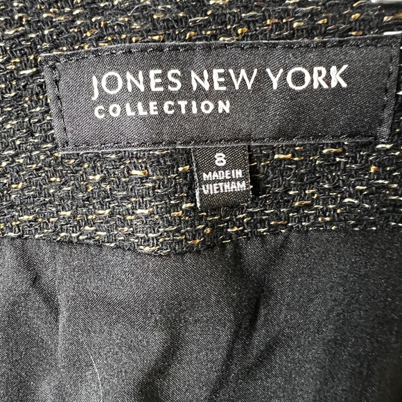 Jones New York Collection Pencil Skirt Size 8 Lined Textured Metallic - Picture 6 of 7